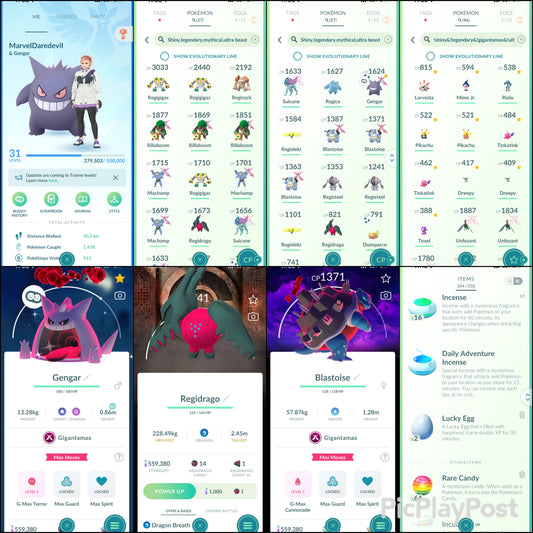 MarvelDaredevil account (27 Shiny/Legendary/Gigantamax)