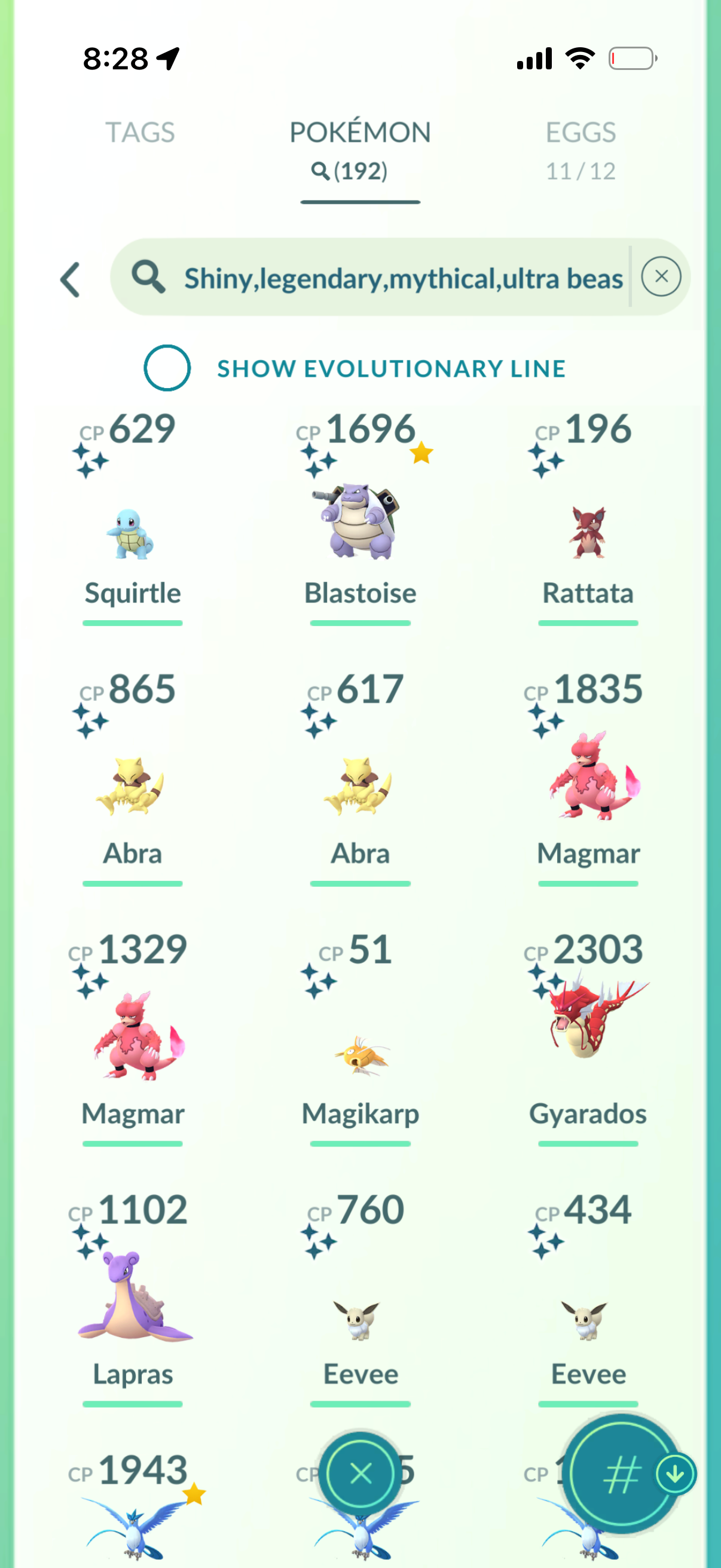 Noriko 2016 account (190 Shiny/Legendary)