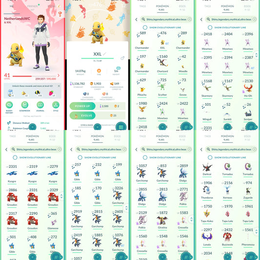 NetherlandsWC account 85 Shiny/Legendary & 1.1M Stardust