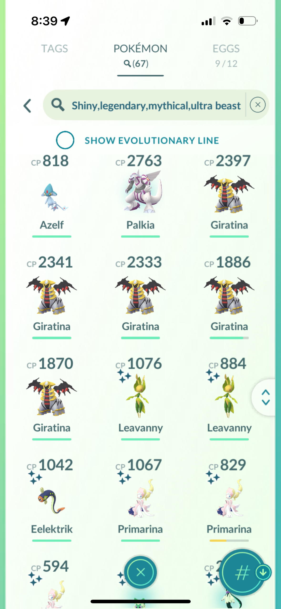 StayBlazin account (67 shiny/legendary)