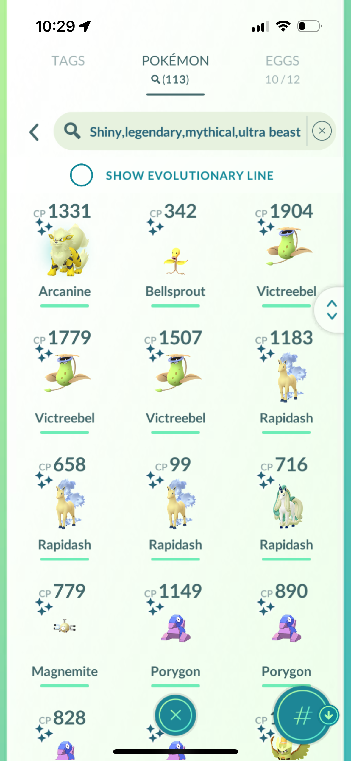 FilthyRewards account (113 shiny/legendary)