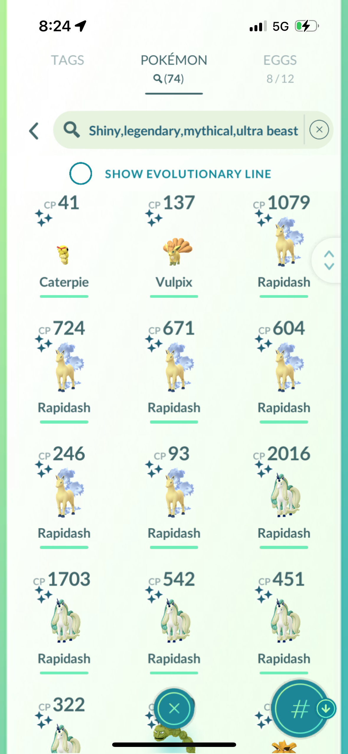 LatiosV1 account (74 shiny/legendary)