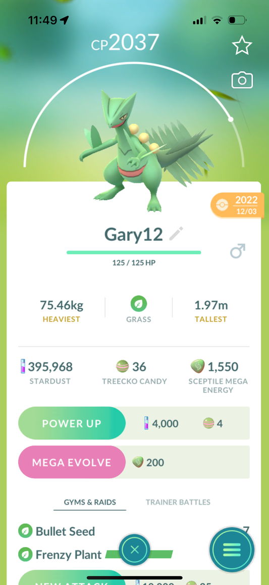 Sceptile Trade Frenzy Plant (caught in 2022)