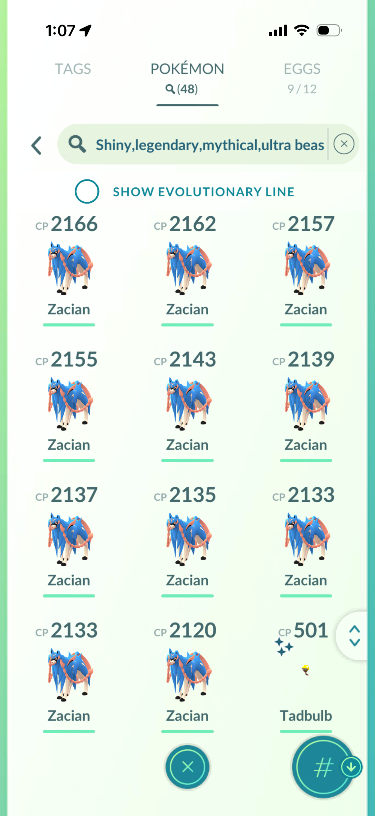 WWIII2026 account (48 Shiny/Legendary 1.8m stardust)