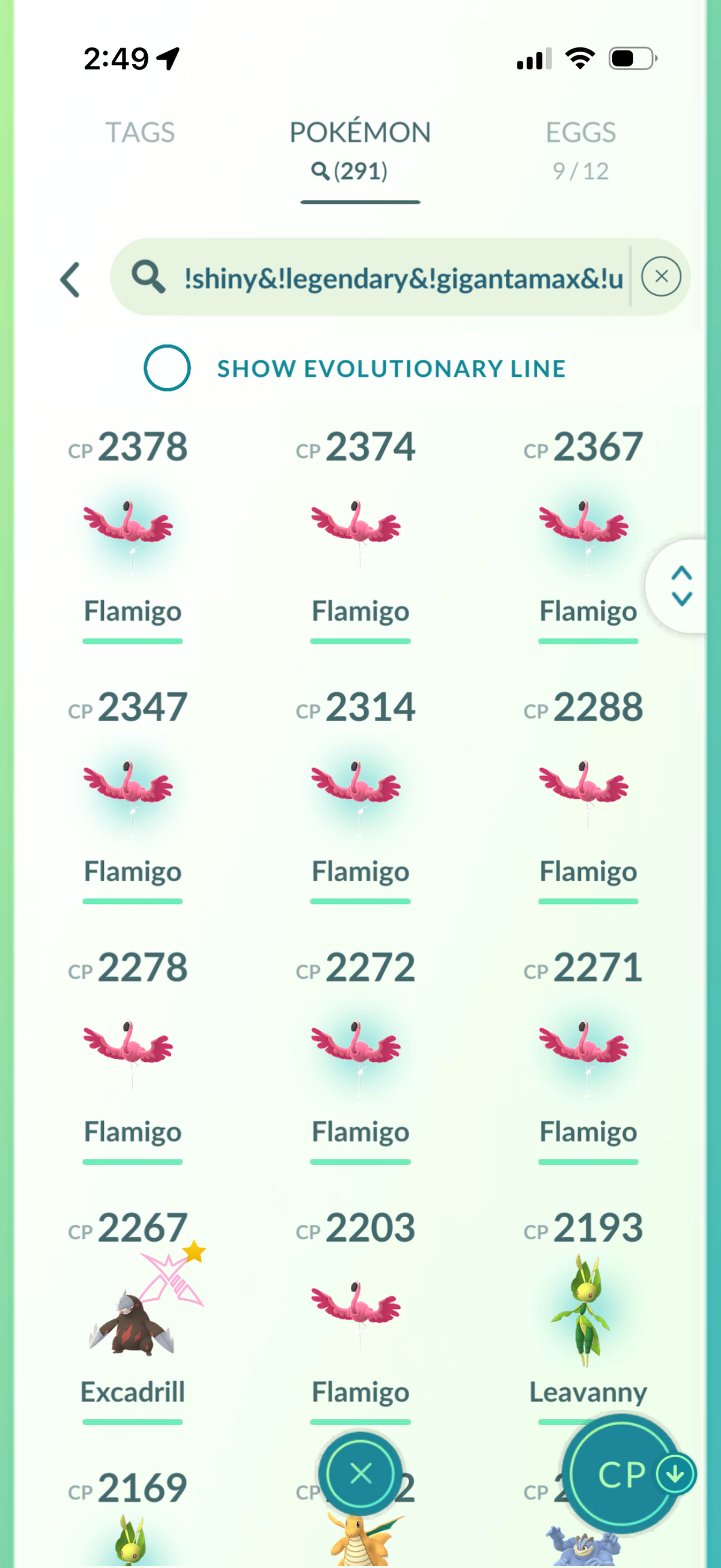 GTPGible account (72 Legendary/Shiny & 1.1m Stardust