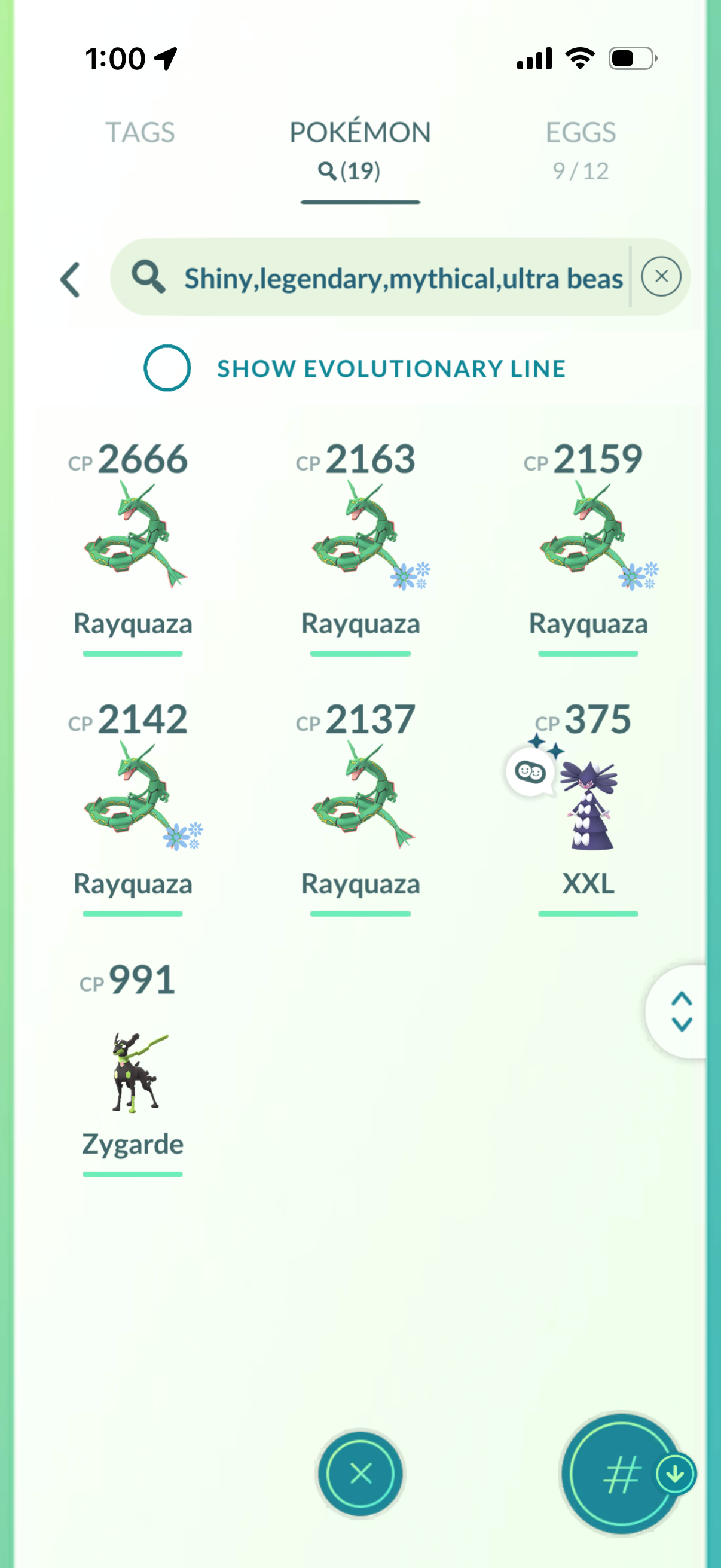 SpecialtyPIZZA account (19 Shiny/Legendary & 186k stardust)