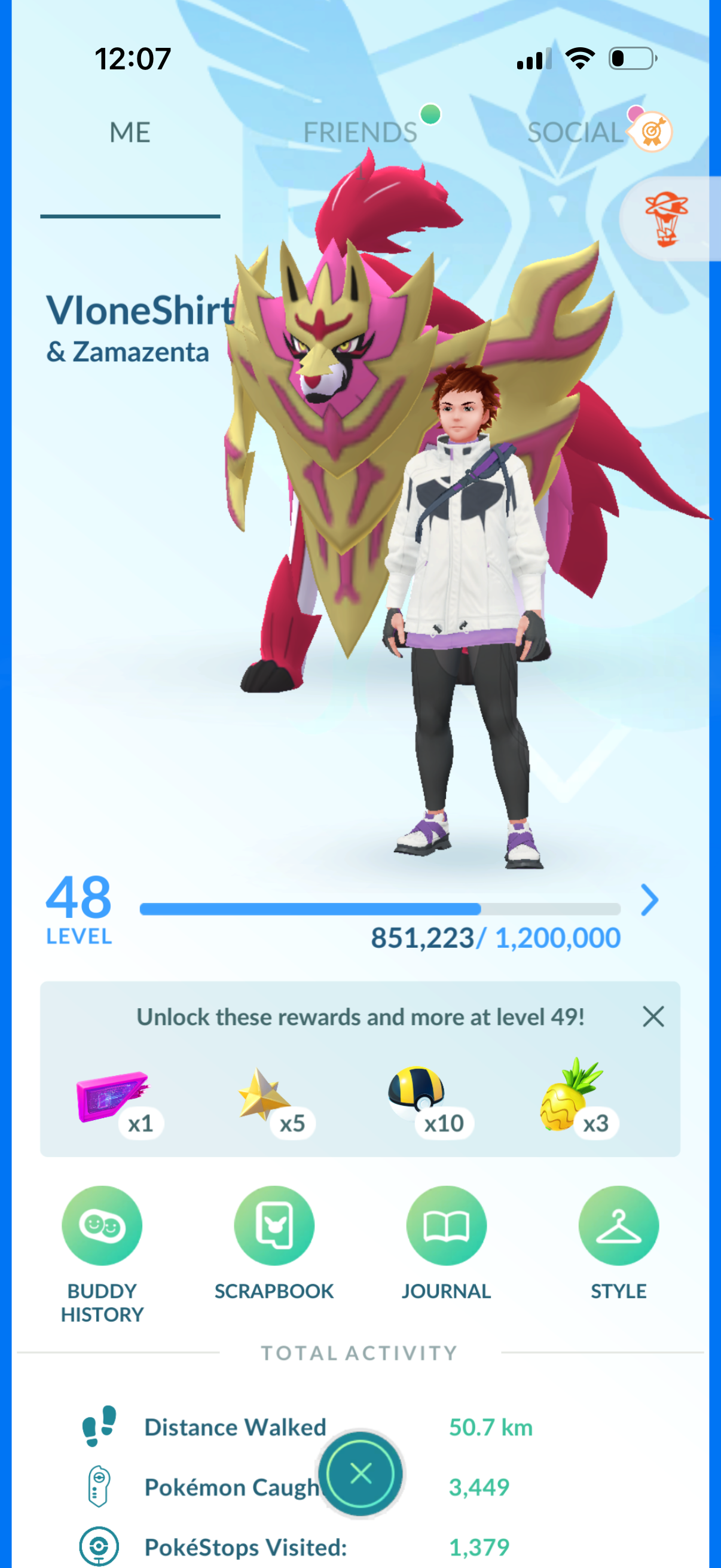 VloneShirt account (42 Shiny/Legendary)
