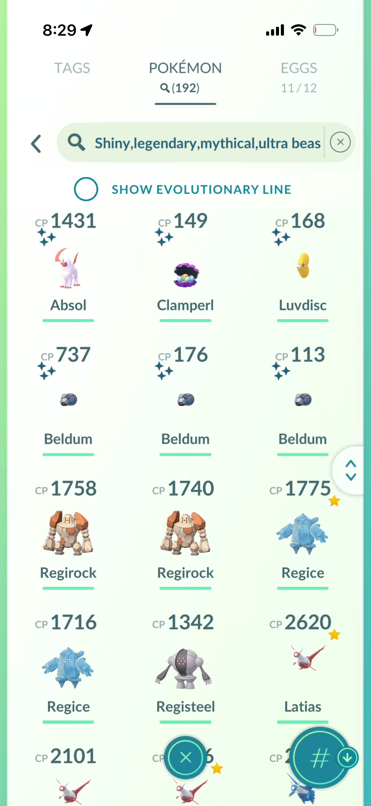 Noriko 2016 account (190 Shiny/Legendary)