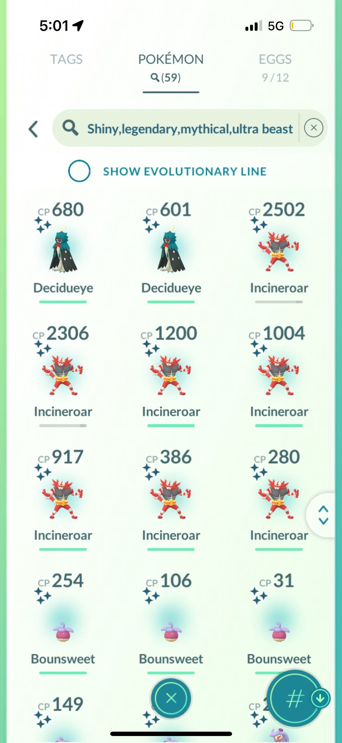 RussiasCollapse account (59 shiny/legendary)