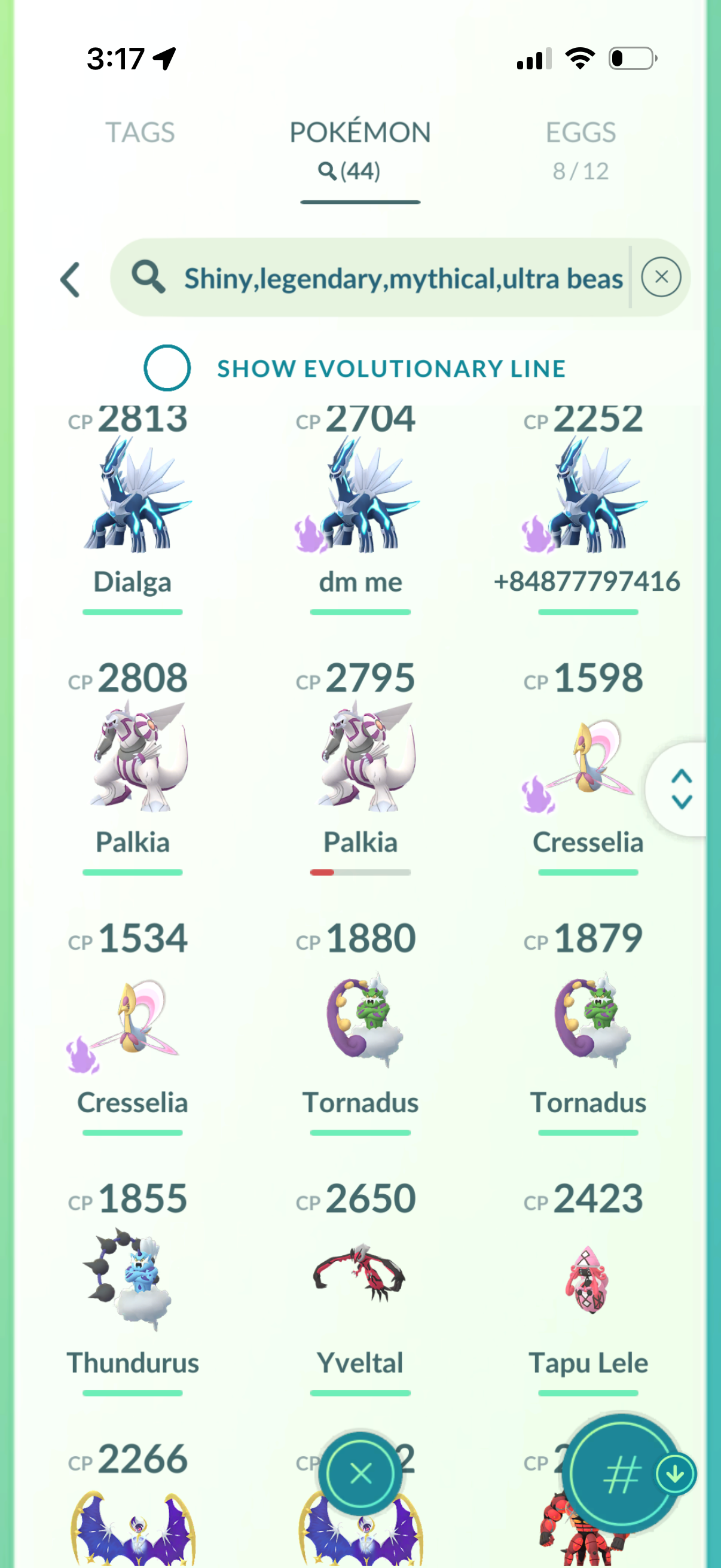 1AboveAll account (44 Shiny/Legendary)