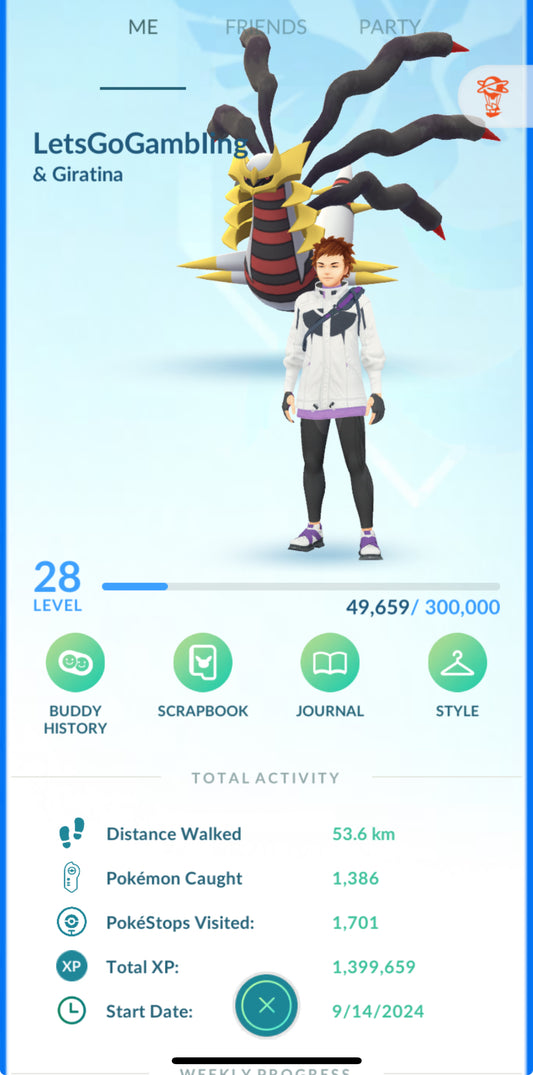 LetsGoGambling account (20 shiny/legendary)
