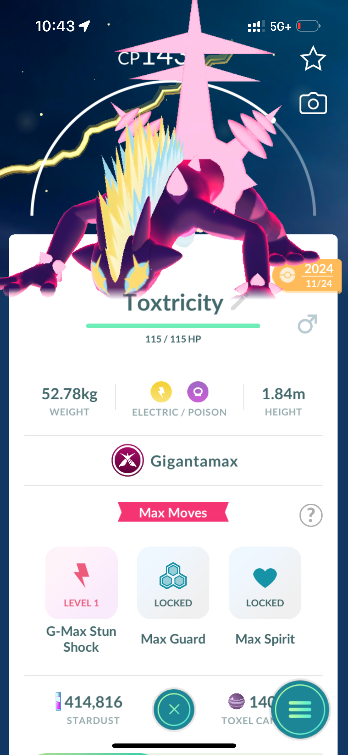 FAFO2025 account (23 shiny/legendary/gigantamax)