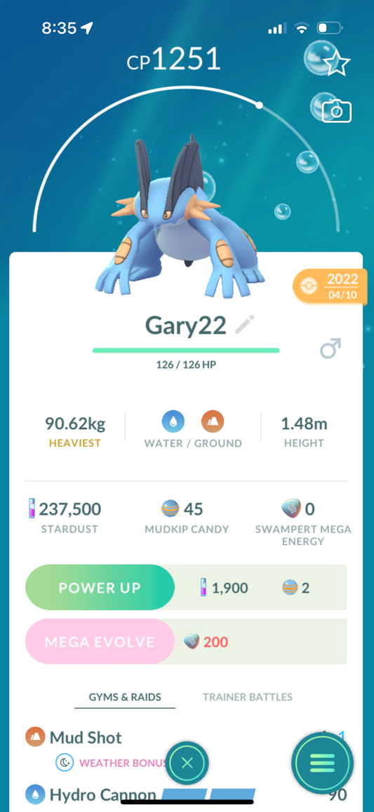 Swampert Trade Hydro Cannon Under 1500 CP