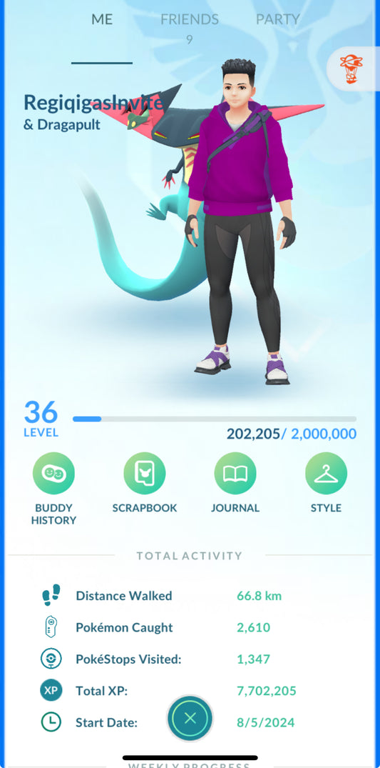 RegiqigasInvite account (23 shiny/legendary)