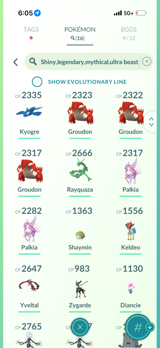 SuaveSpray account 16 Shiny/Legendary & 335k Stardust