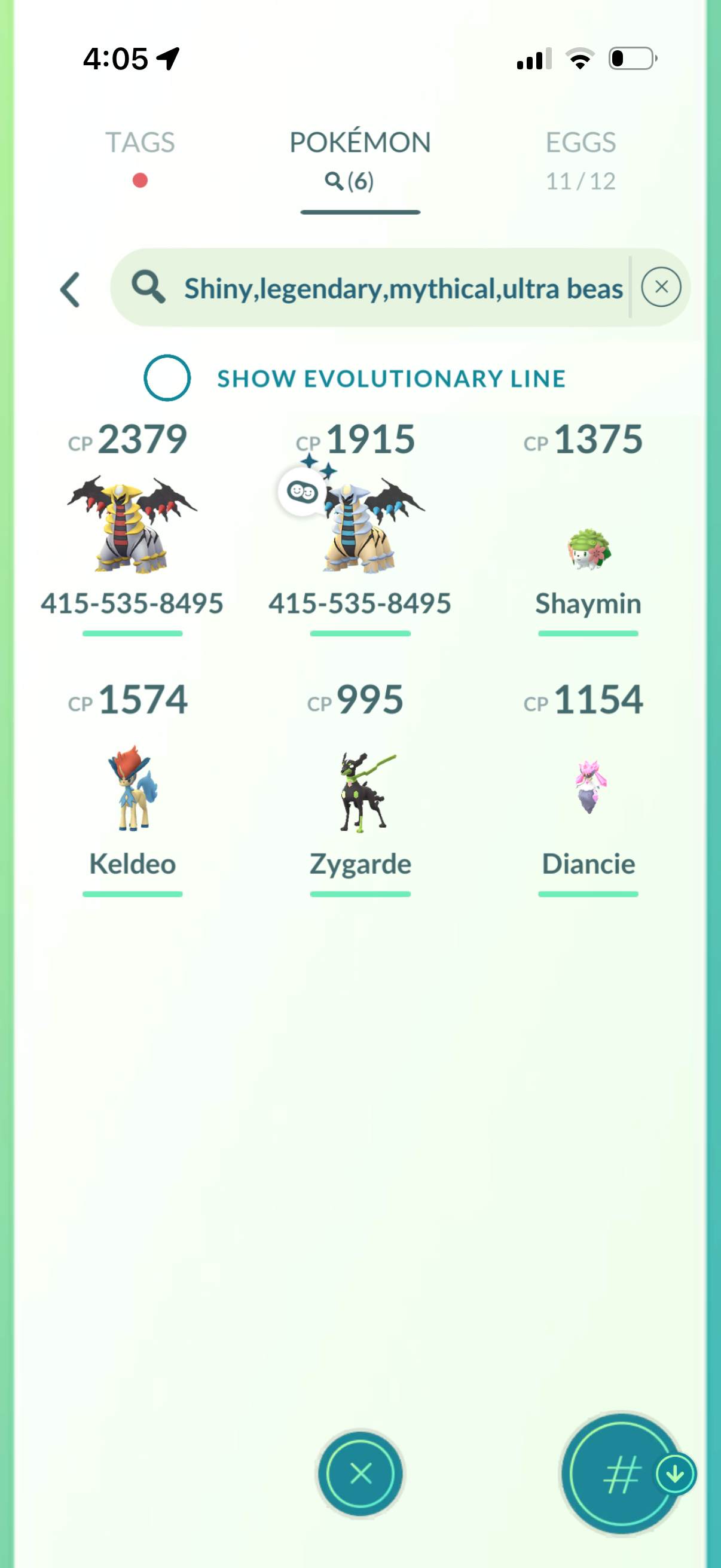 RaikouRaidDay account (6 Shiny/Legendary)