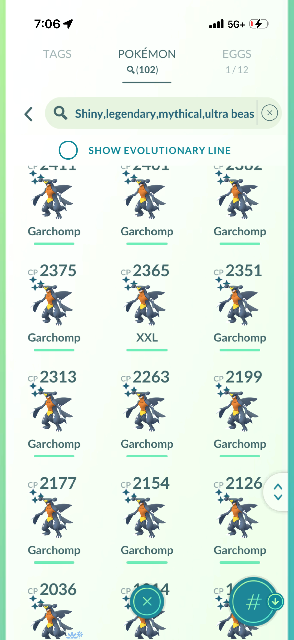 GibleHoarder account 102 Shiny/Legendary & 850k Stardust)