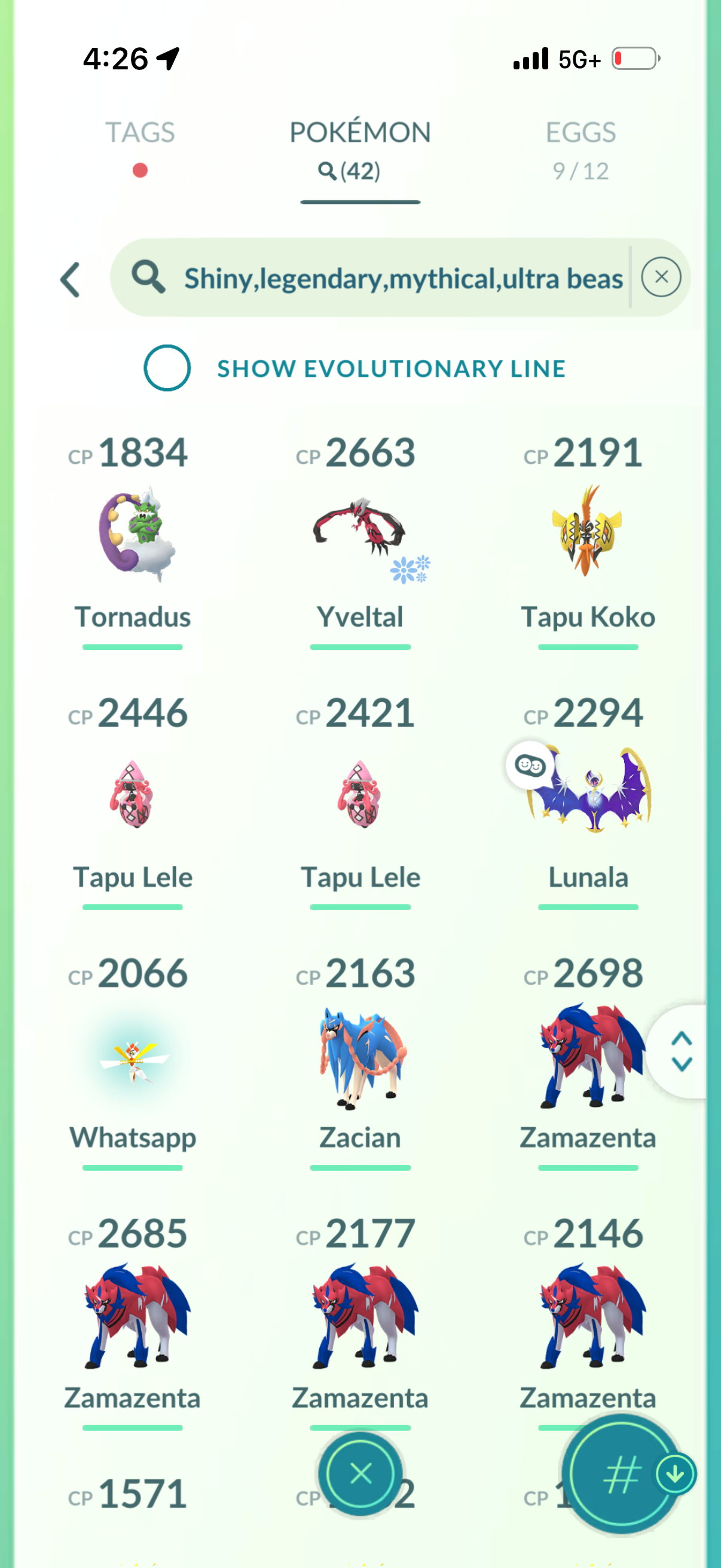 GlobalTrade account (42 Shiny/Legendary)