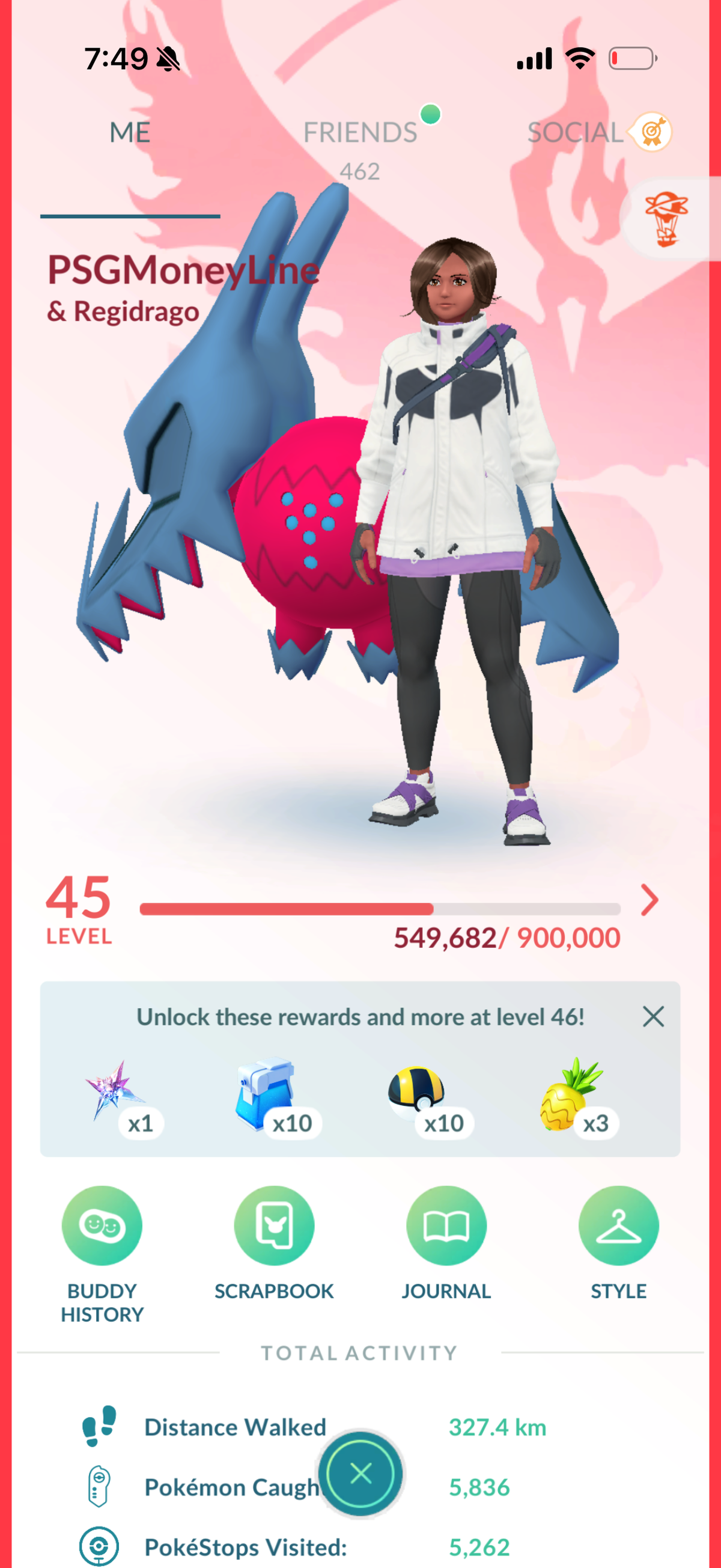 PSGMoneyline account 65 Shiny/Legendary & 1.2m Stardust