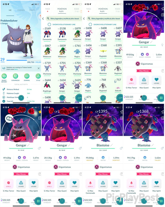 ProblemSolver account (27 Gigantamax/Legendary/Shiny)