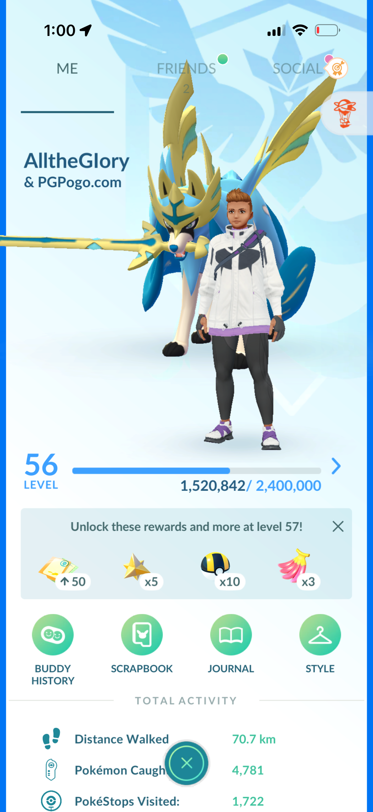 AllTheGlory account (51 Shiny/Legendary)