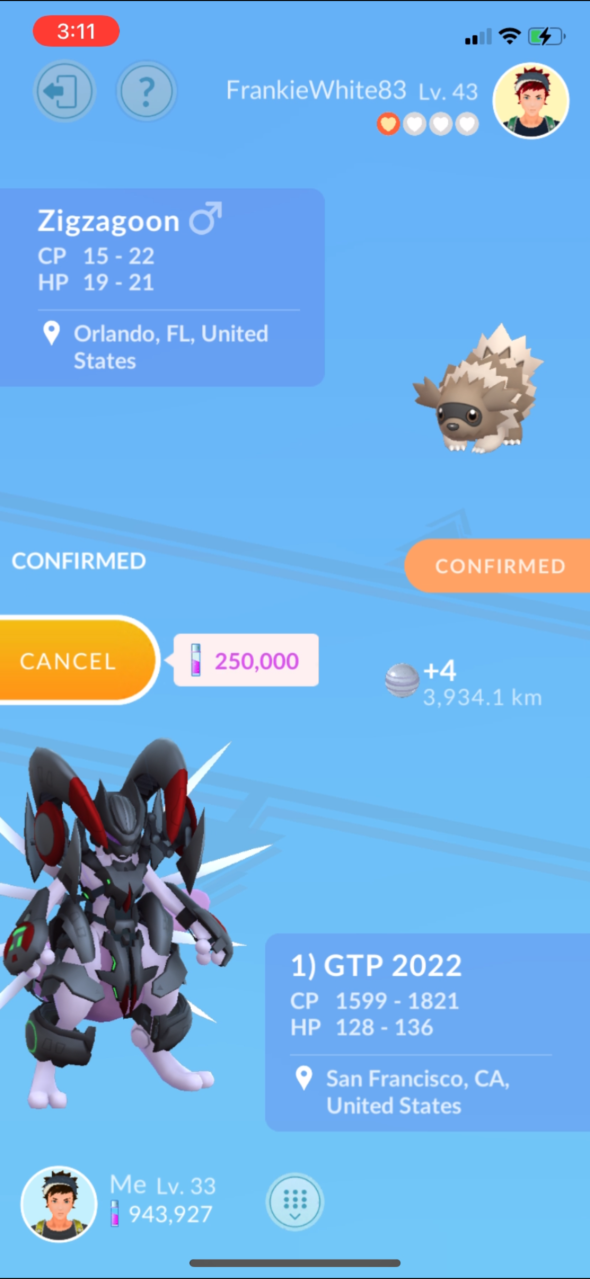 Armored Mewtwo trade