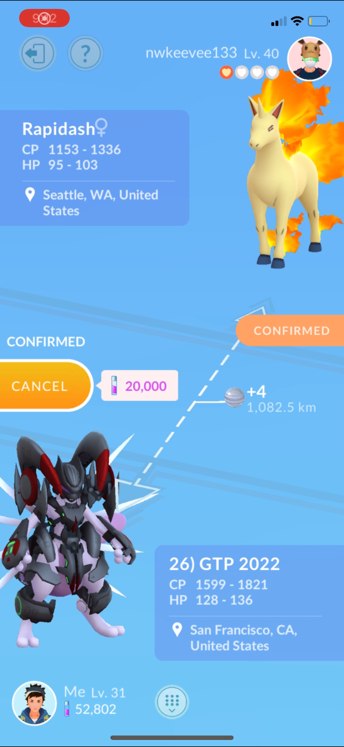 Armored Mewtwo trade