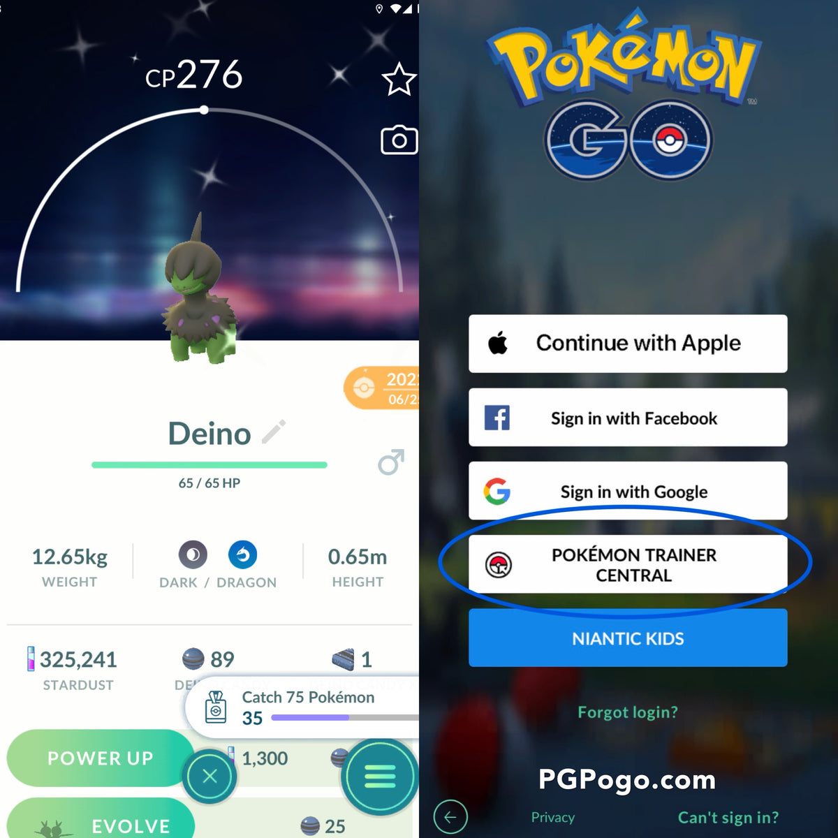 Shiny Deino account