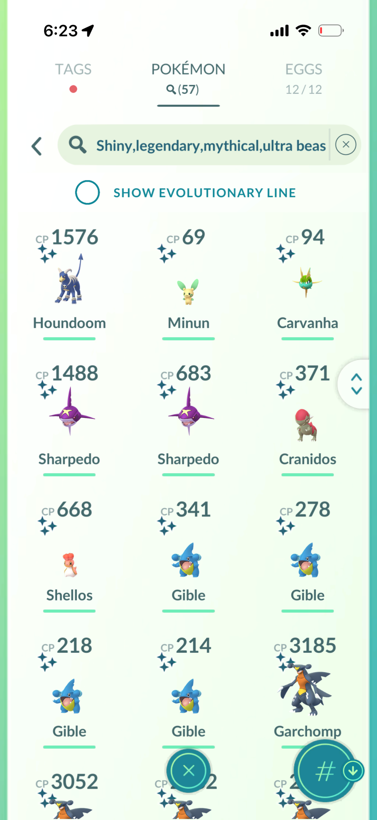 KartanaMini account 57 Shiny/Legendary and 1.2M Stardust