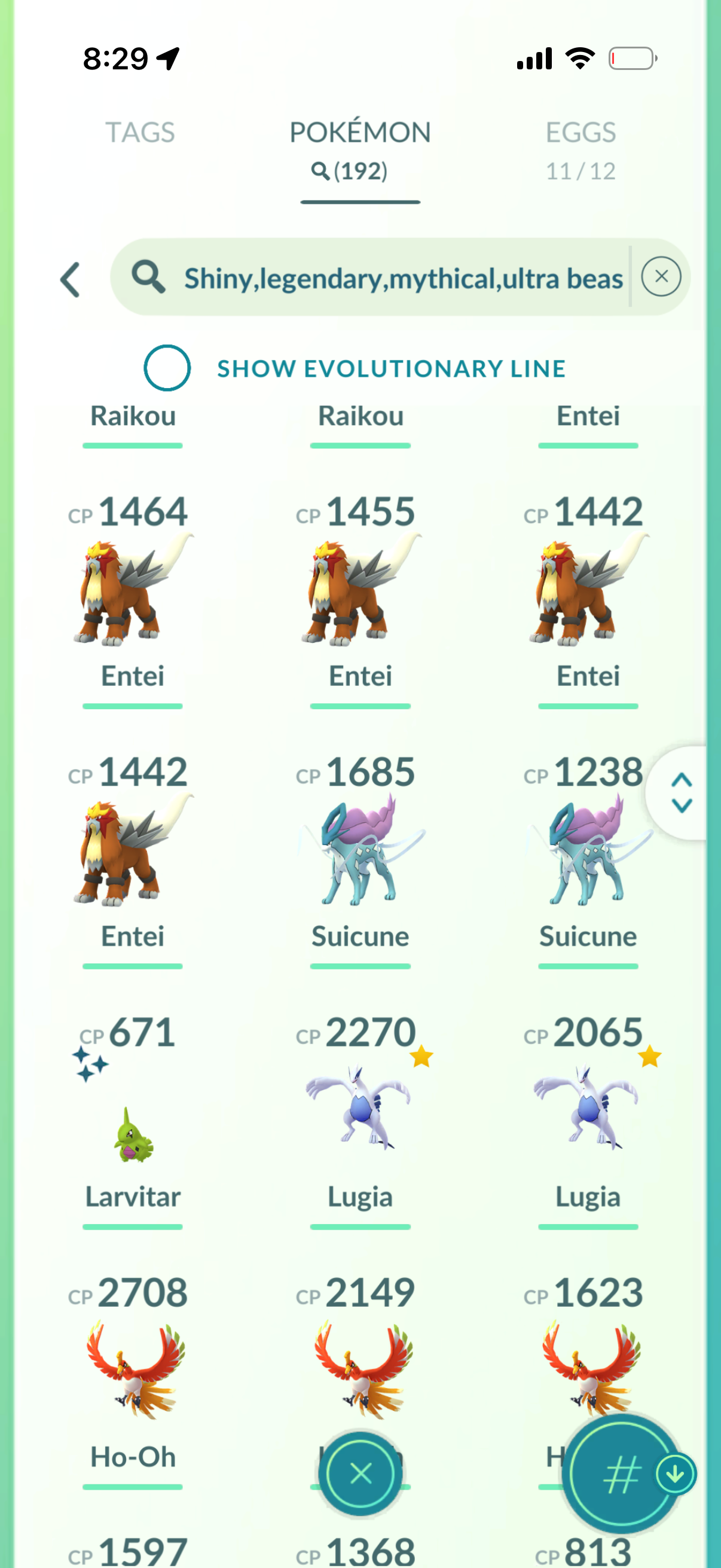 Noriko 2016 account (190 Shiny/Legendary)
