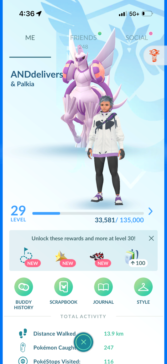 ANDdelivers account (4 Shiny/Legendary/23k Stardust)