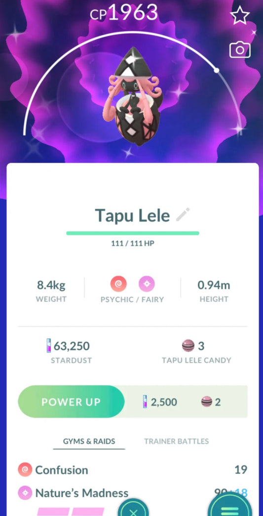 Tapu Fini trade or account