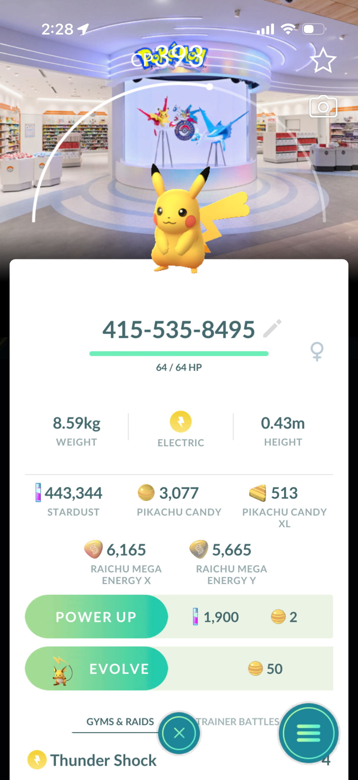 18 different Background Pikachu’s caught on your account
