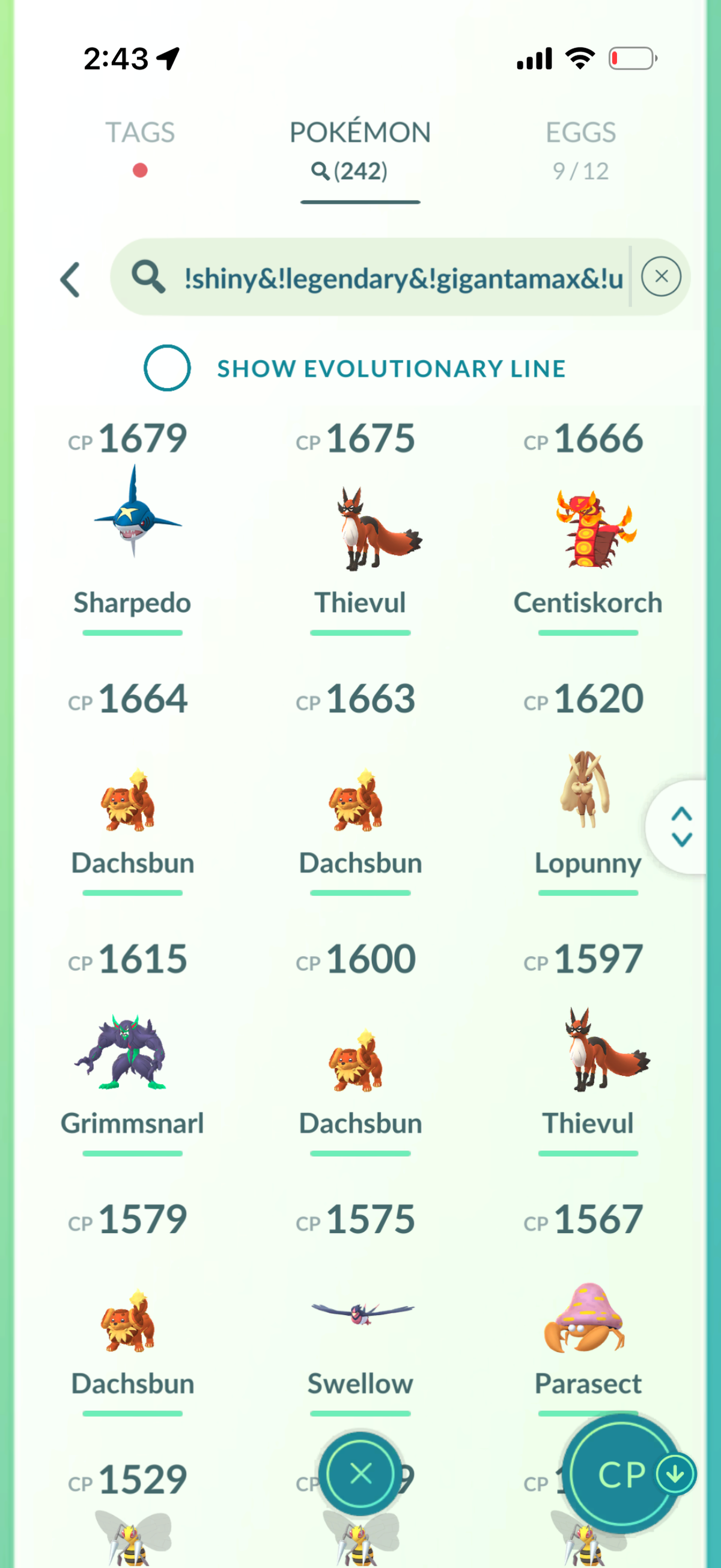 GarchompStack 135 Shiny/Legendary & 2.2M Stardust