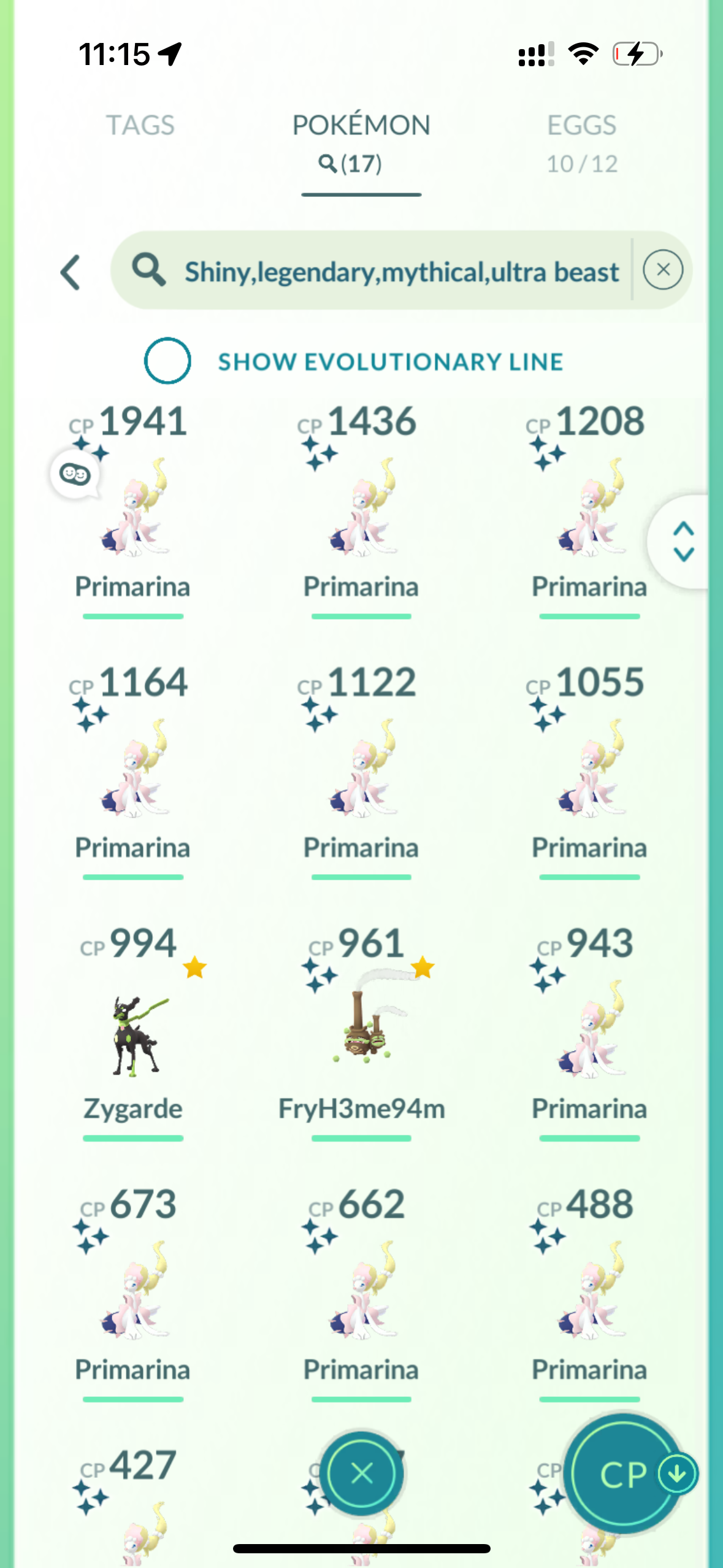 ShinyGalarian account