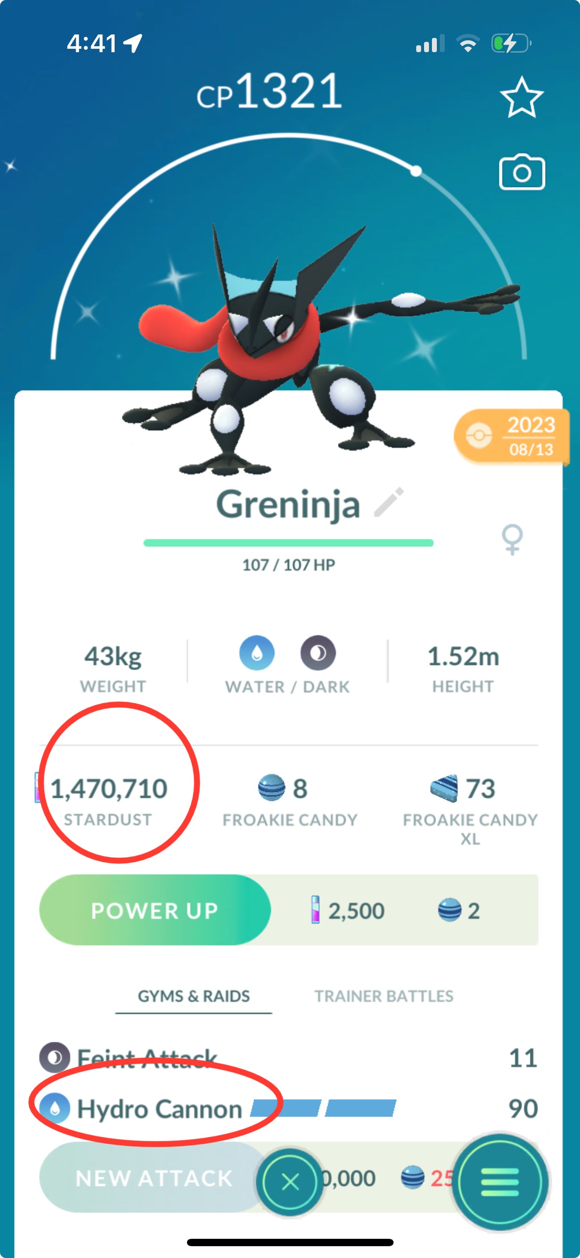 CelebratingGTP account (121 shiny/legendary)