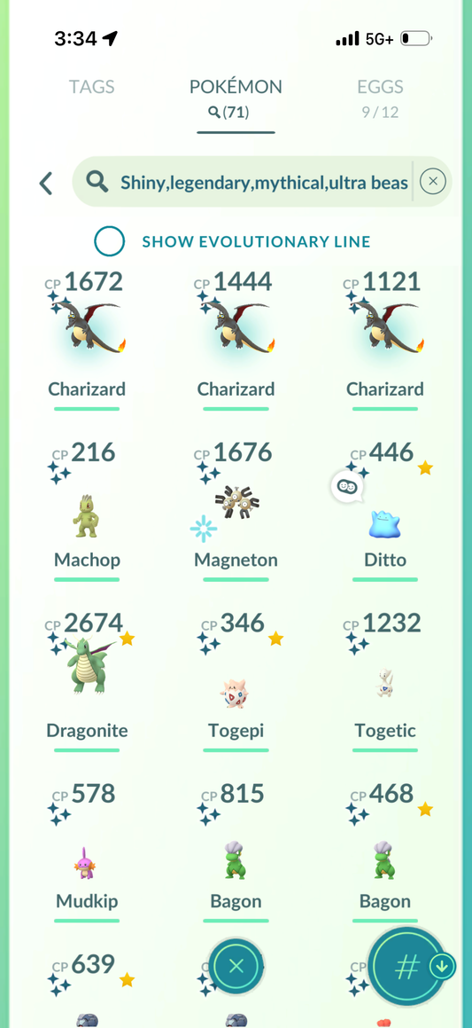 CrownedBy415 account (71 Shiny/Legendary 1.9m Stardust)
