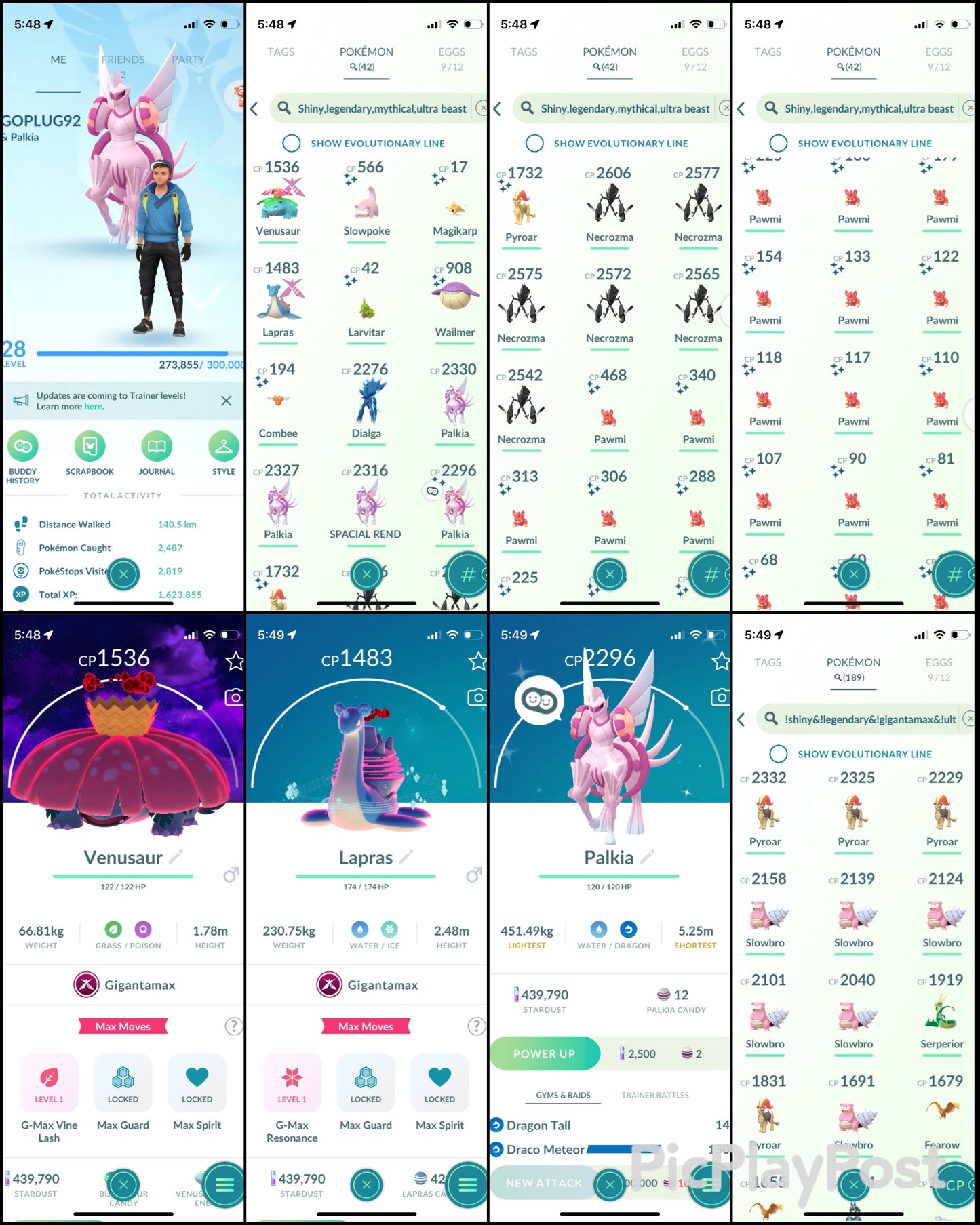 GOPLUG92 account (42 Gigantamax/Legendary/Shiny)