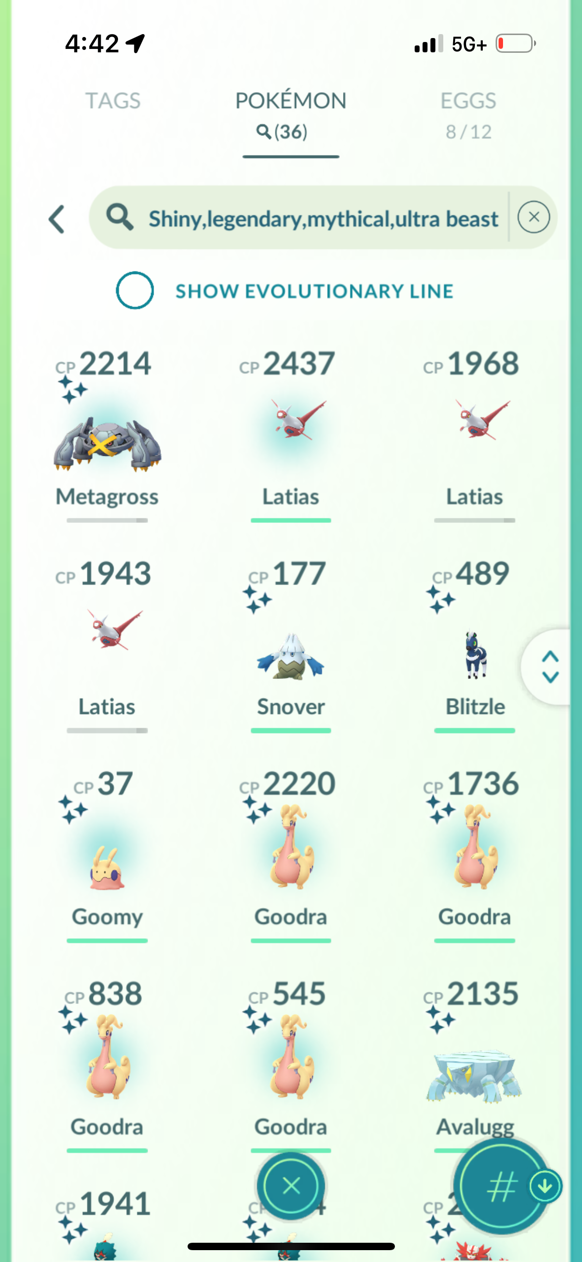 HolidaySpecial account (36 shiny/legendary)