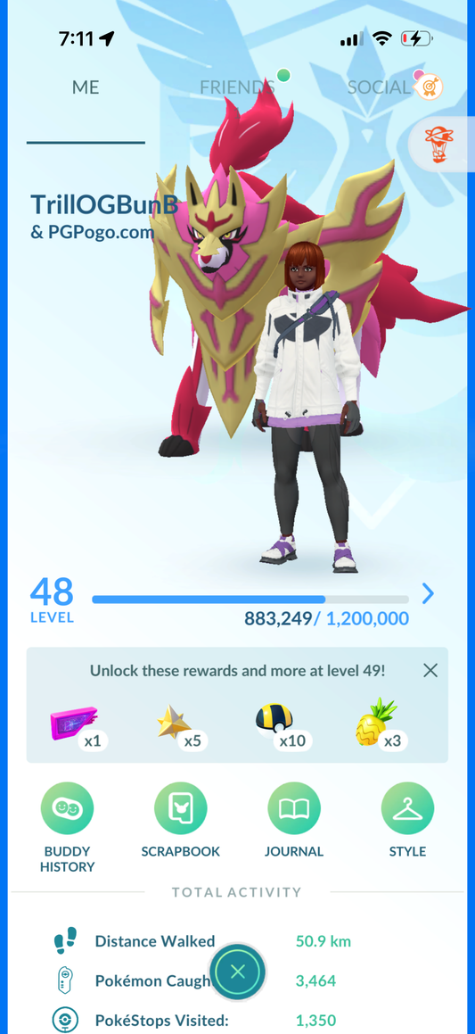 TrillOgBunB account (40 Shiny/Legendary)