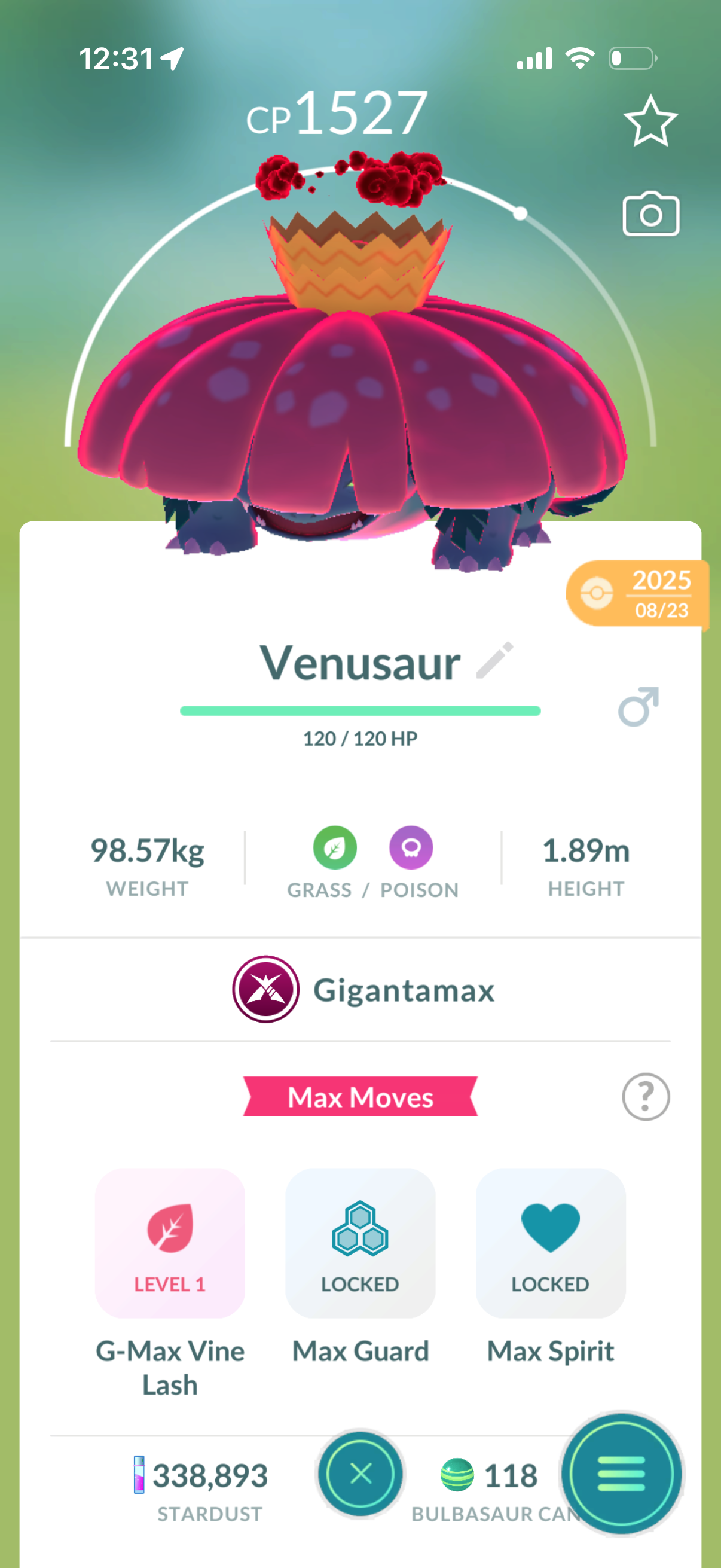 IncredibleHulk account (32 Shiny/Legendary/Gigantamax & 340k stardust)