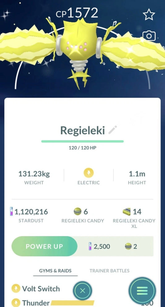 Shiny Regieleki trade or account