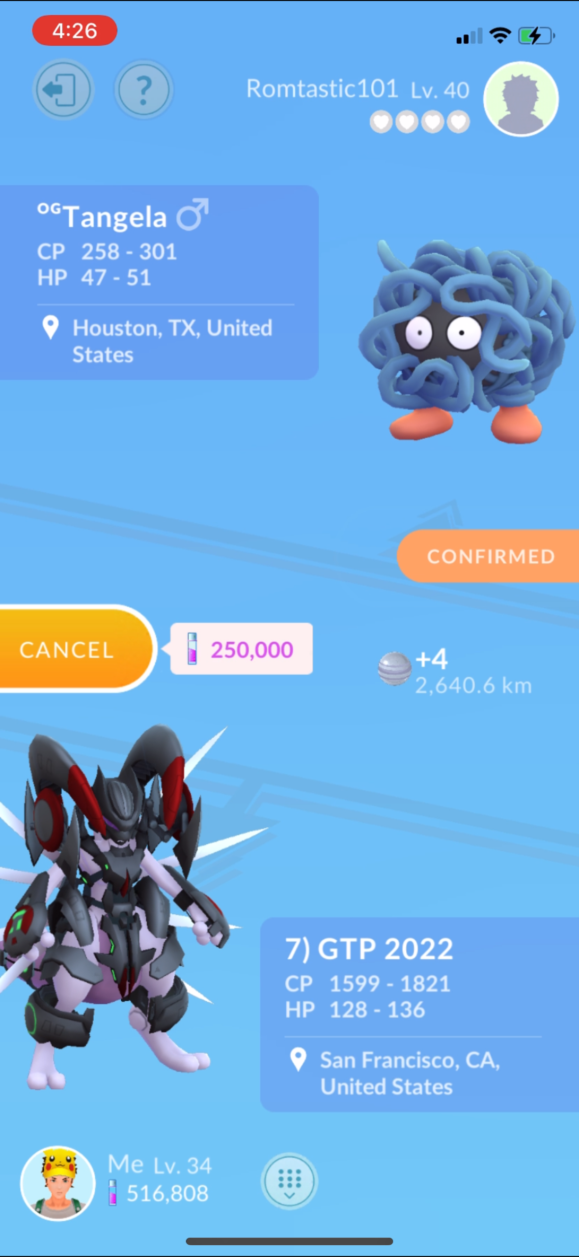Armored Mewtwo trade