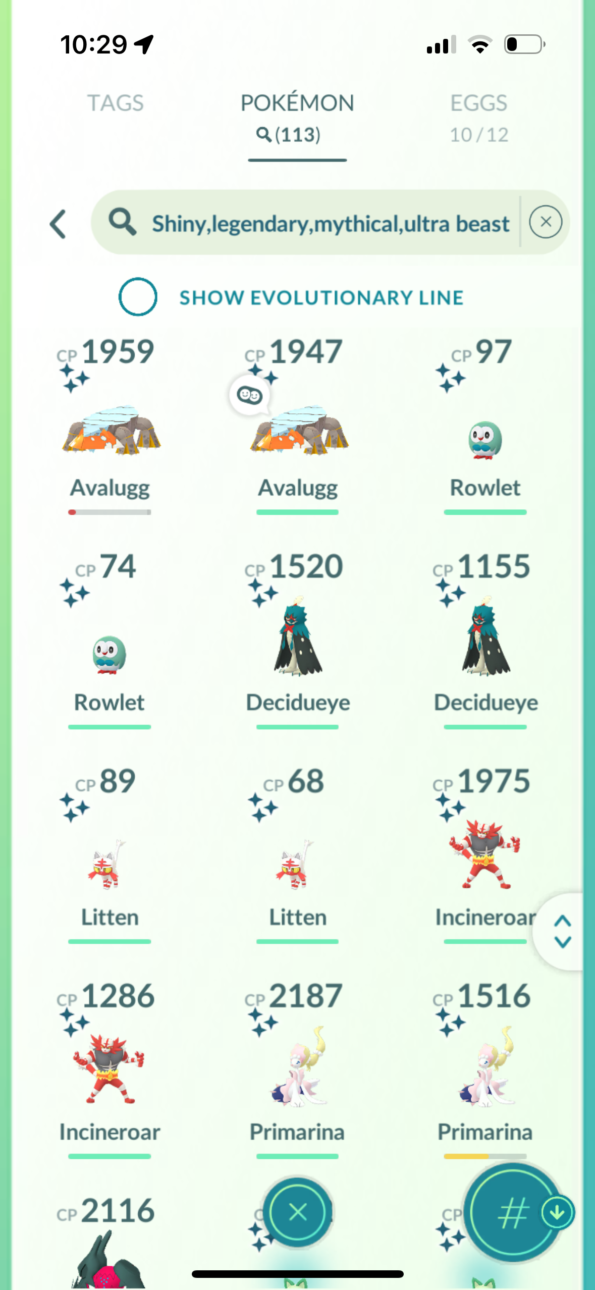 FilthyRewards account (113 shiny/legendary)