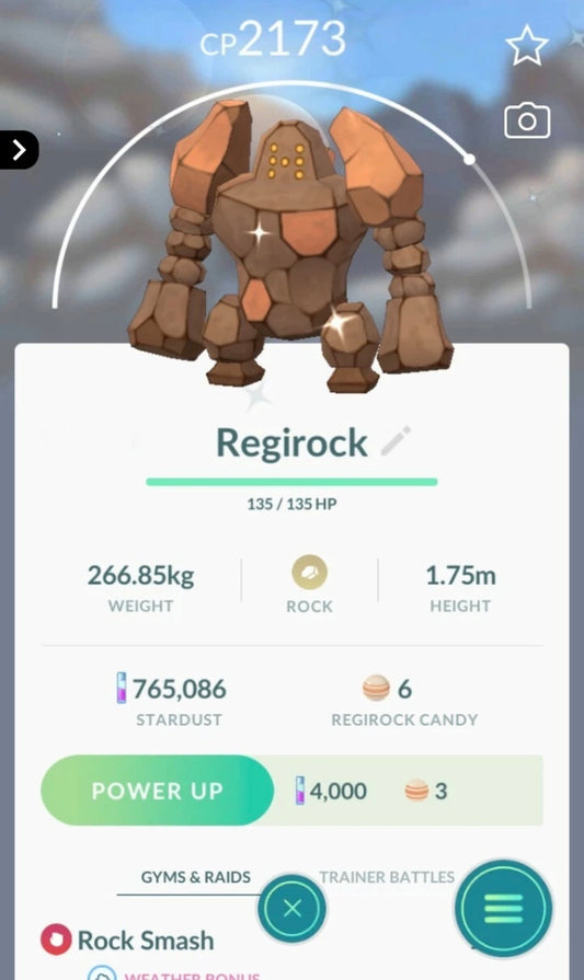 Shiny Regirock trade or account