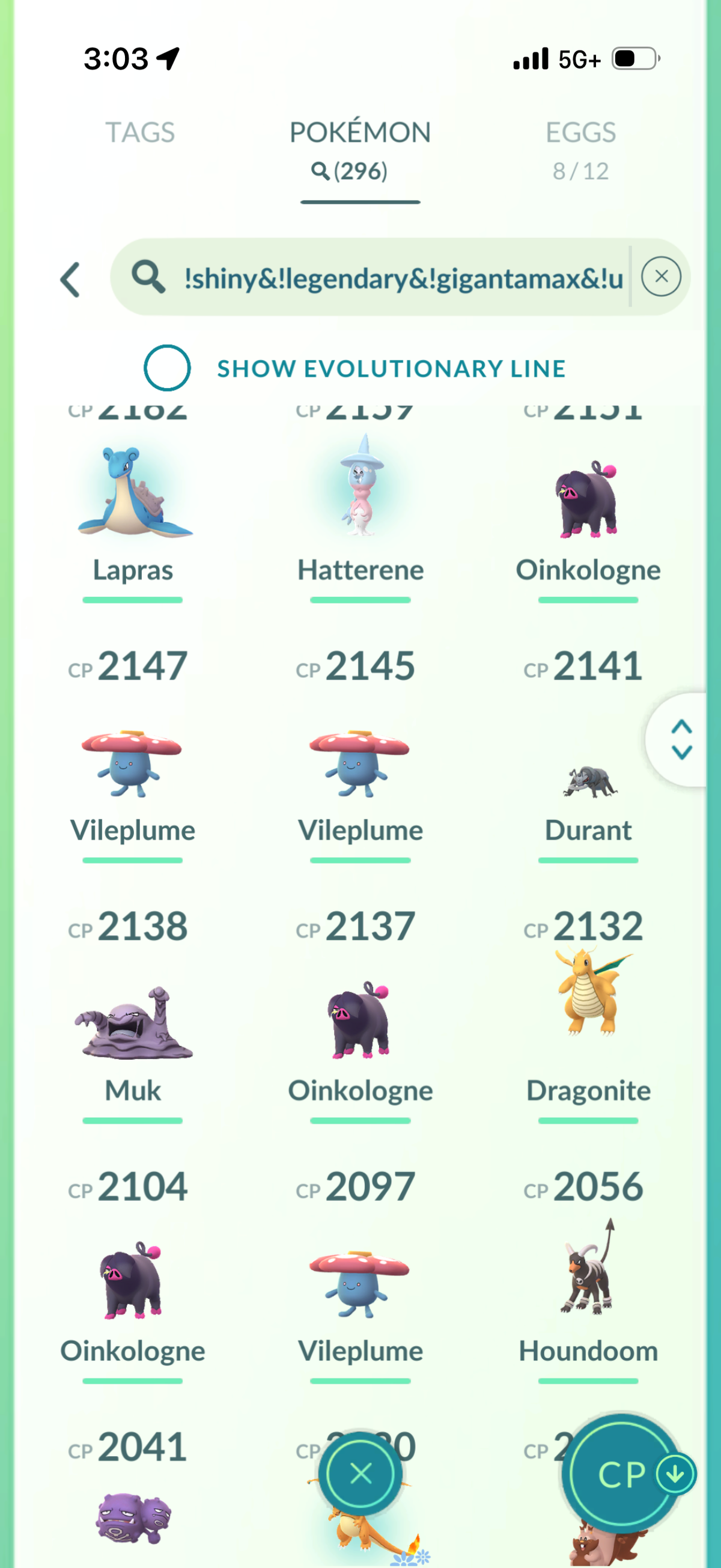 OneLastCOD account 60 Shiny/Legendary & 1.2m Stardust