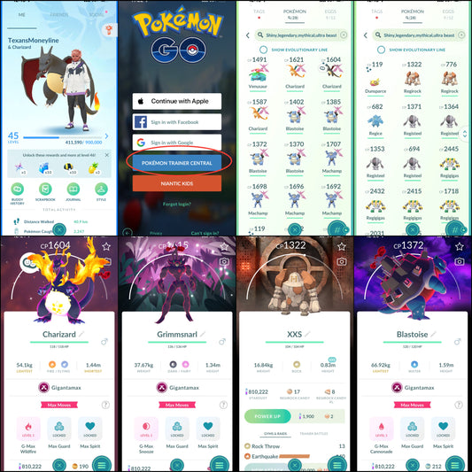 TexansMoneyline account (28 Shiny/Legendary/Gigantamax)