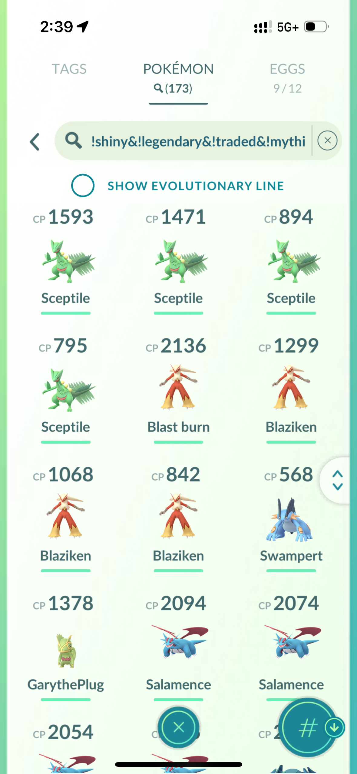 GTP11 account (5 years old/112 shiny/legendary)