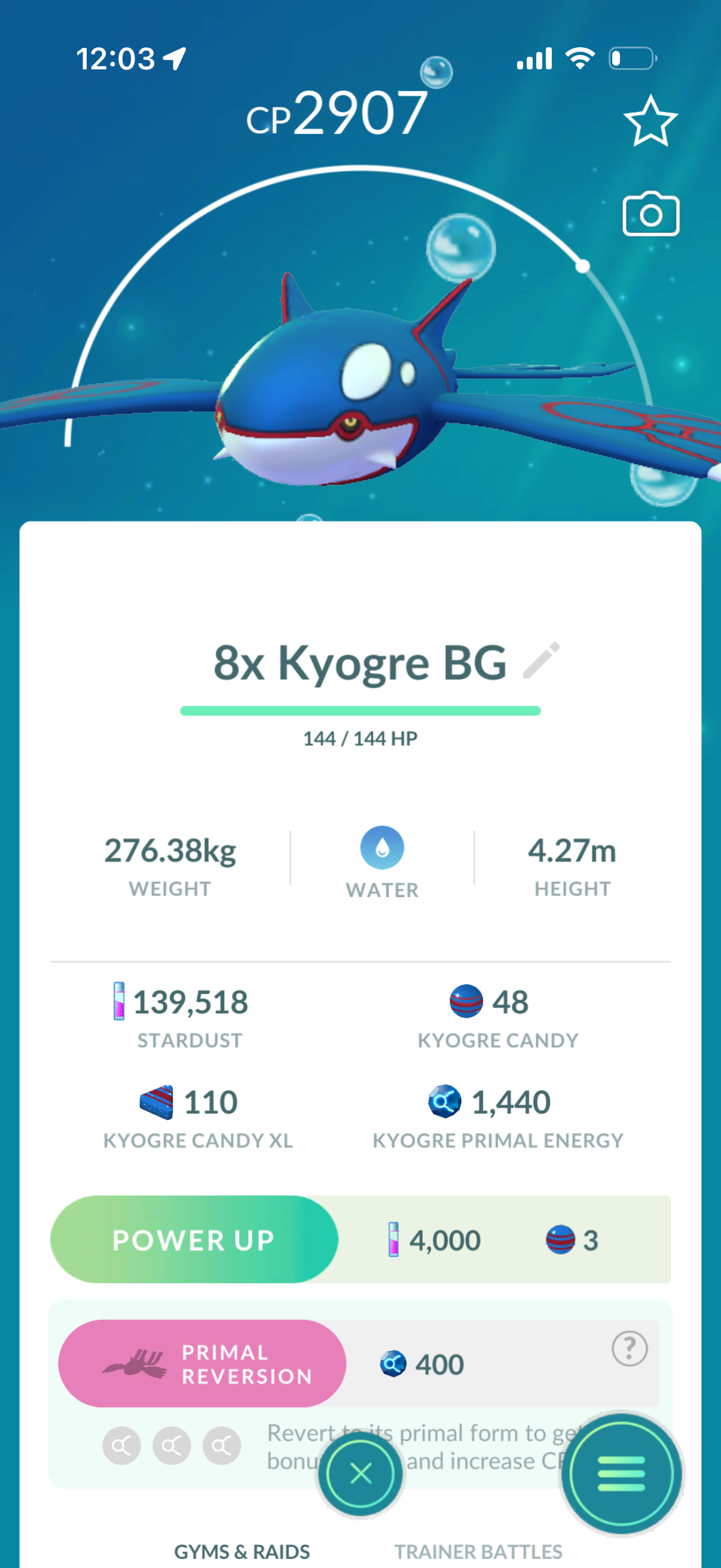GTPGroudon (36 Shiny/Legendary 140k stardust)
