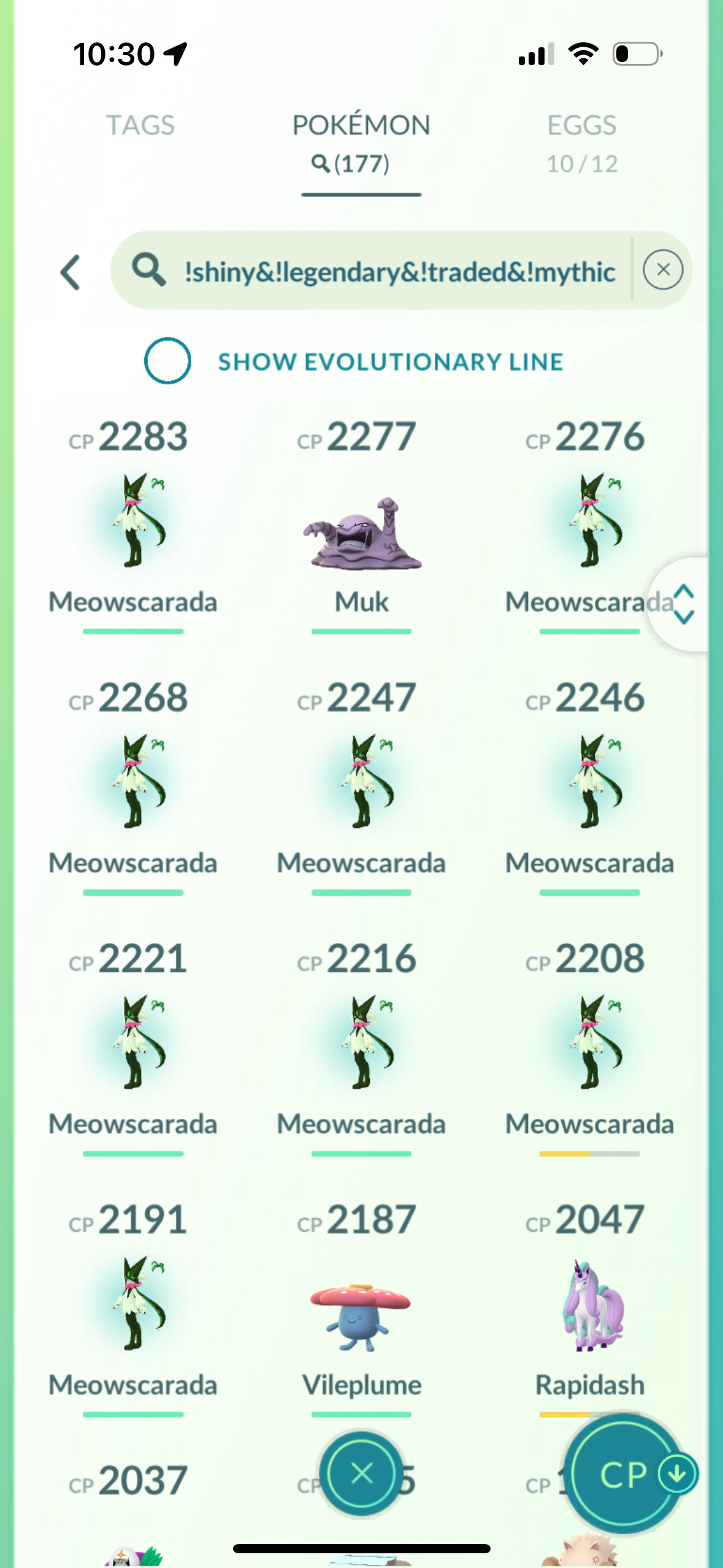 FilthyRewards account (113 shiny/legendary)